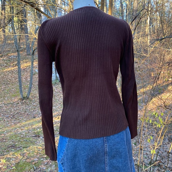 Vintage 1990s 100% cotton v neck top - Picture 2 of 3